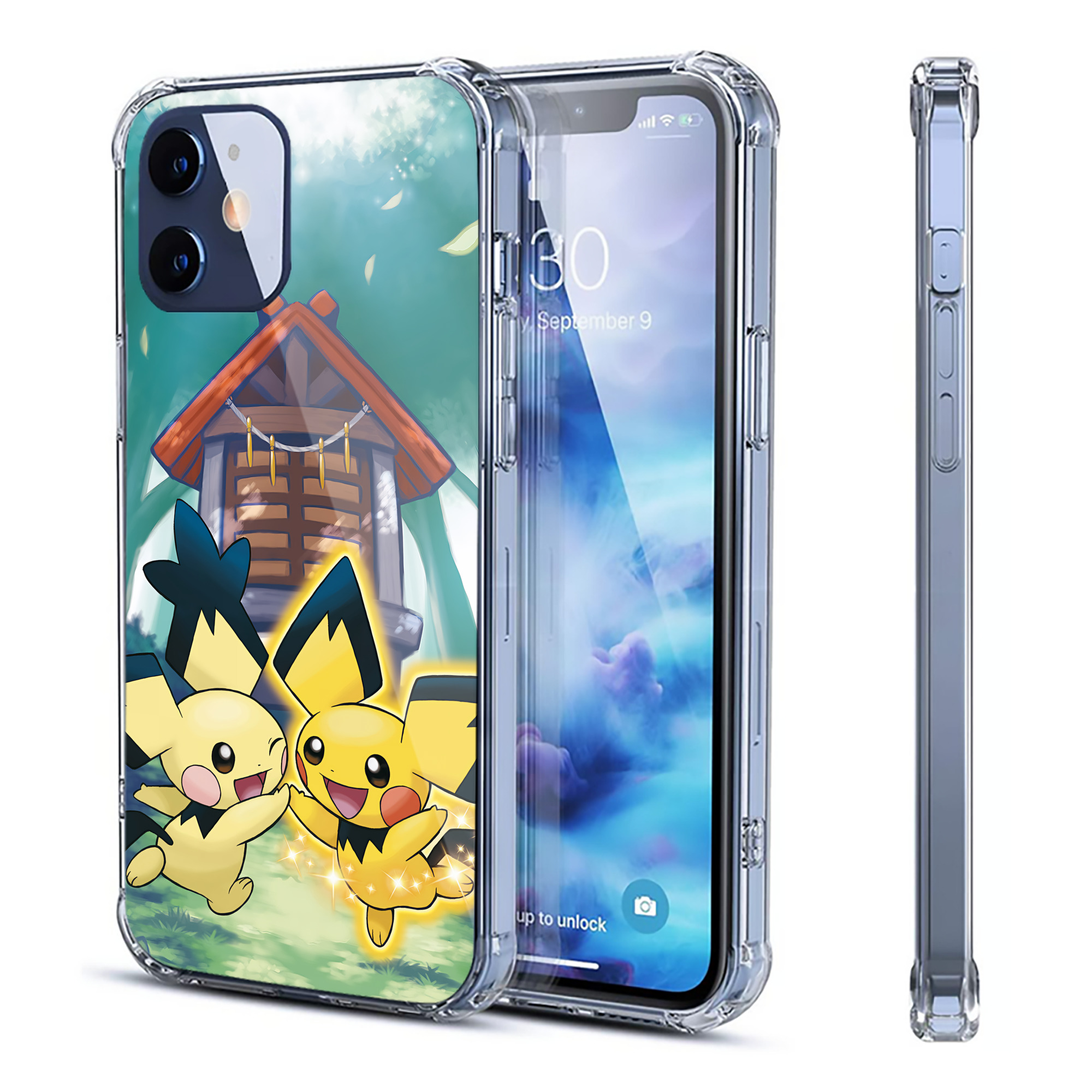 （画像用） ポケットモンスター Pokémon 【iPhone 12シリーズ対応】透明スマホケース（クリアソフトケース）